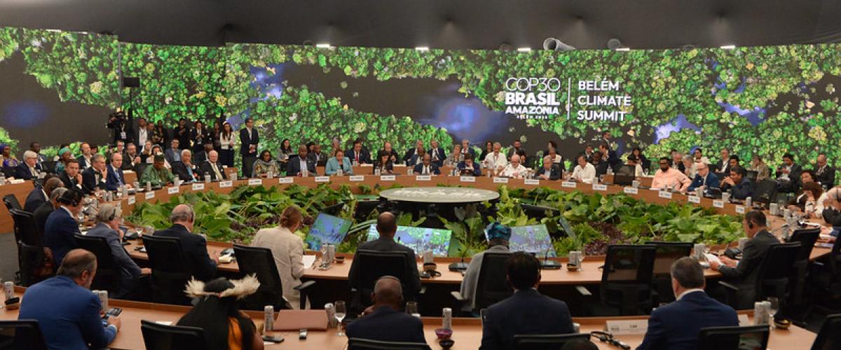 Sidang Pleno Umum Pemimpin Konferensi Perubahan Iklim Perserikatan Bangsa-Bangsa COP 30, Belém, Brasil, 6 November 2025. Foto: Antonio Scorza/COP30